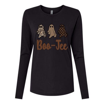 Halloween Ghost Costume Boujee Boojee Spooky Season Vibes Gift Womens Cotton Relaxed Long Sleeve T-Shirt