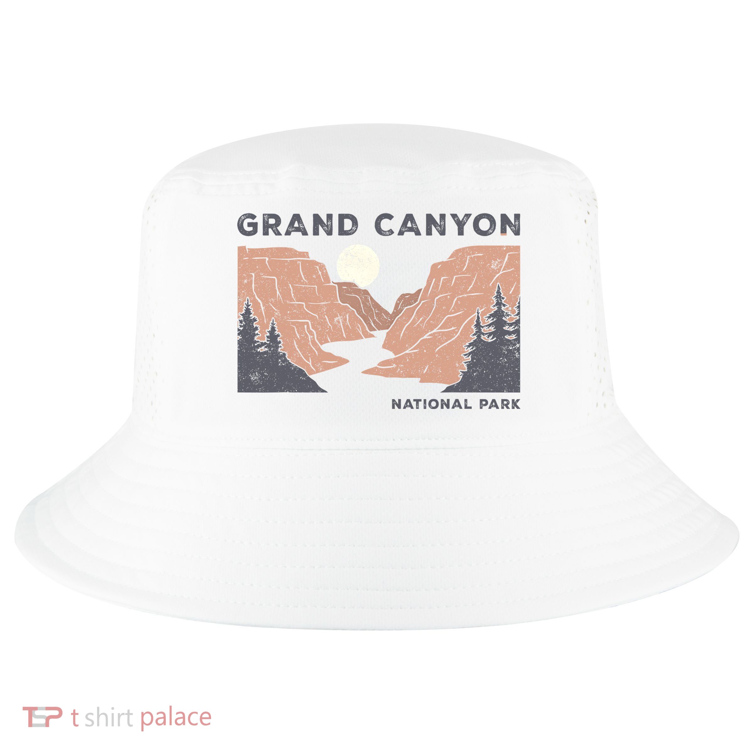 Hiked Grand Canyon National Park Arizona Vintage Womens Men Cool Comfort Performance Bucket Hat