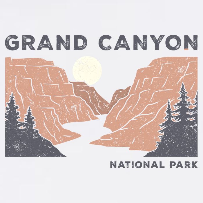 Hiked Grand Canyon National Park Arizona Vintage Womens Men Polo