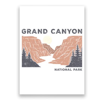 Hiked Grand Canyon National Park Arizona Vintage Womens Men Poster