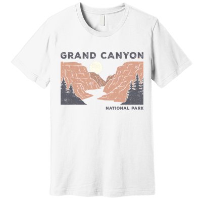 Hiked Grand Canyon National Park Arizona Vintage Womens Men Premium T-Shirt