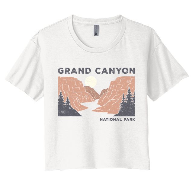 Hiked Grand Canyon National Park Arizona Vintage Womens Men Crop Top