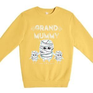 Halloween Grandma Costume Cute Grand Mummy Funny Grandmother Meaningful Gift Premium Crewneck Sweatshirt