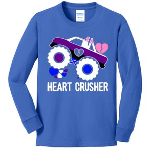 Heart Genderfluid Crusher Lgbtcool Giftq Cool Bi Pride Flag Color Gift Kids Long Sleeve Shirt