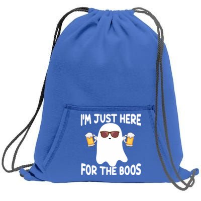 Halloween Ghost Costumes Im Just Here For The Boos Beer Cool Gift Sweatshirt Cinch Pack Bag