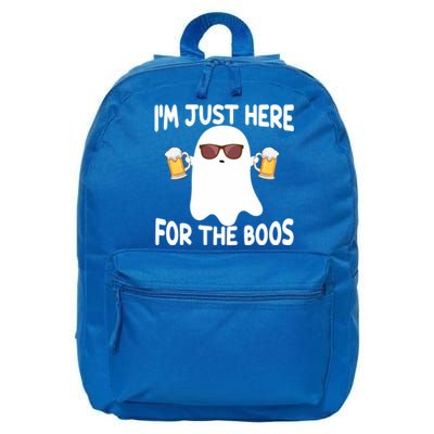 Halloween Ghost Costumes Im Just Here For The Boos Beer Cool Gift 16 in Basic Backpack