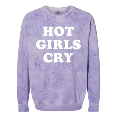 Hot Girls Cry Colorblast Crewneck Sweatshirt