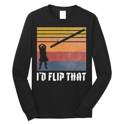 Highland Games Caber Toss Heavy Athlete Gifts Scottish Kilt Long Sleeve Shirt