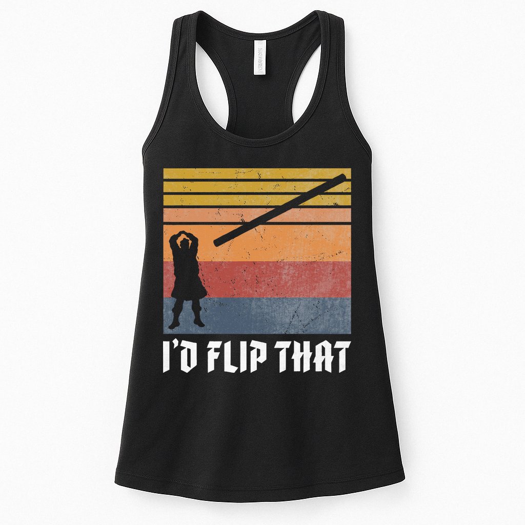 Highland Games Caber Toss Heavy Athlete Gifts Scottish Kilt Womens Tank Top