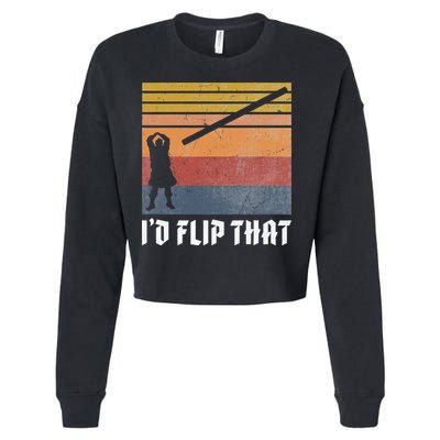 Highland Games Caber Toss Heavy Athlete Gifts Scottish Kilt Cropped Pullover Crew
