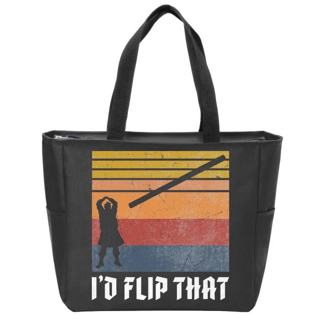 Highland Games Caber Toss Heavy Athlete Gifts Scottish Kilt Zip Tote Bag