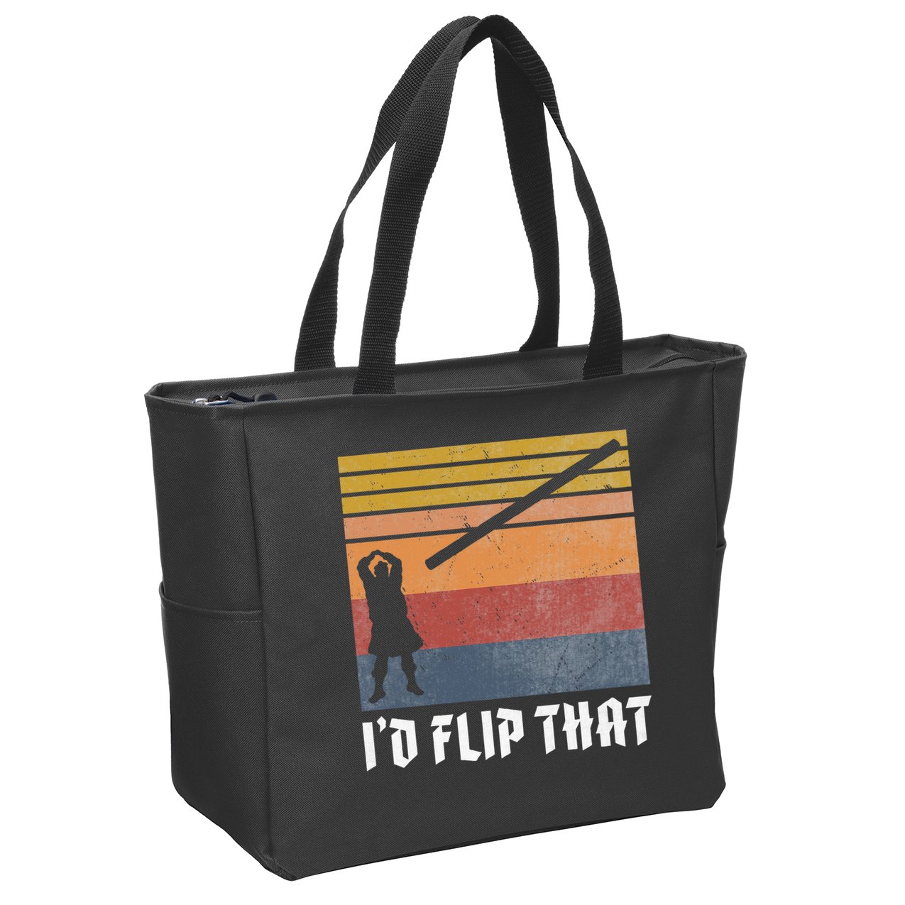 Highland Games Caber Toss Heavy Athlete Gifts Scottish Kilt Zip Tote Bag