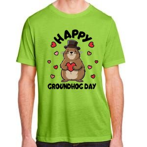 Happy Groundhog Day Punxsutawney Phil Adult ChromaSoft Performance T-Shirt