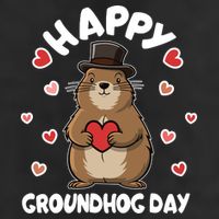 Happy Groundhog Day Punxsutawney Phil Garment-Dyed Heavyweight T-Shirt