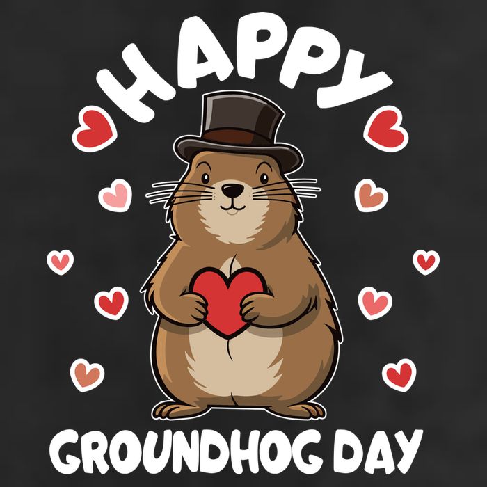 Happy Groundhog Day Punxsutawney Phil Garment-Dyed Heavyweight T-Shirt