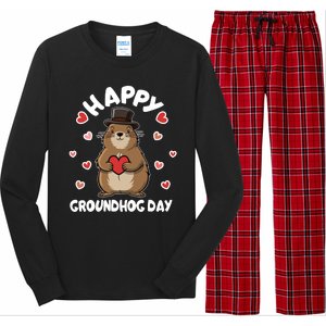 Happy Groundhog Day Punxsutawney Phil Long Sleeve Pajama Set