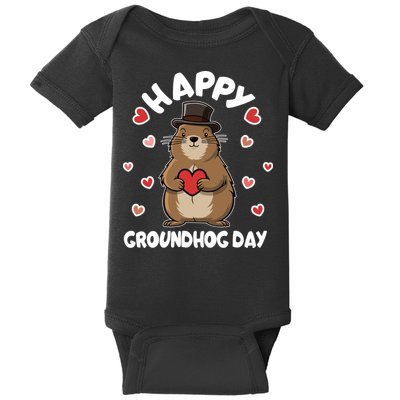 Happy Groundhog Day Punxsutawney Phil Baby Bodysuit