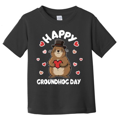 Happy Groundhog Day Punxsutawney Phil Toddler T-Shirt