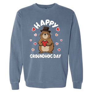 Happy Groundhog Day Punxsutawney Phil Garment-Dyed Sweatshirt