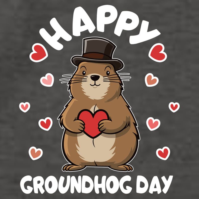 Happy Groundhog Day Punxsutawney Phil Vector Backpack