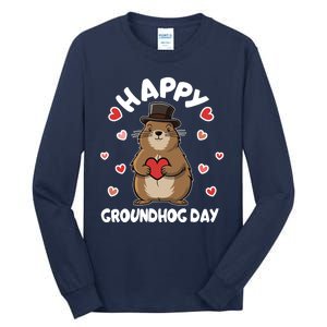 Happy Groundhog Day Punxsutawney Phil Tall Long Sleeve T-Shirt