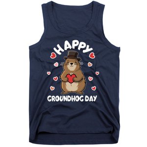 Happy Groundhog Day Punxsutawney Phil Tank Top