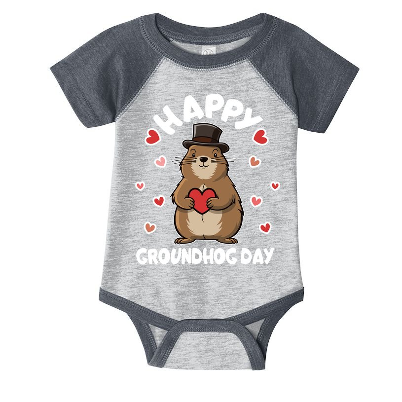 Happy Groundhog Day Punxsutawney Phil Infant Baby Jersey Bodysuit