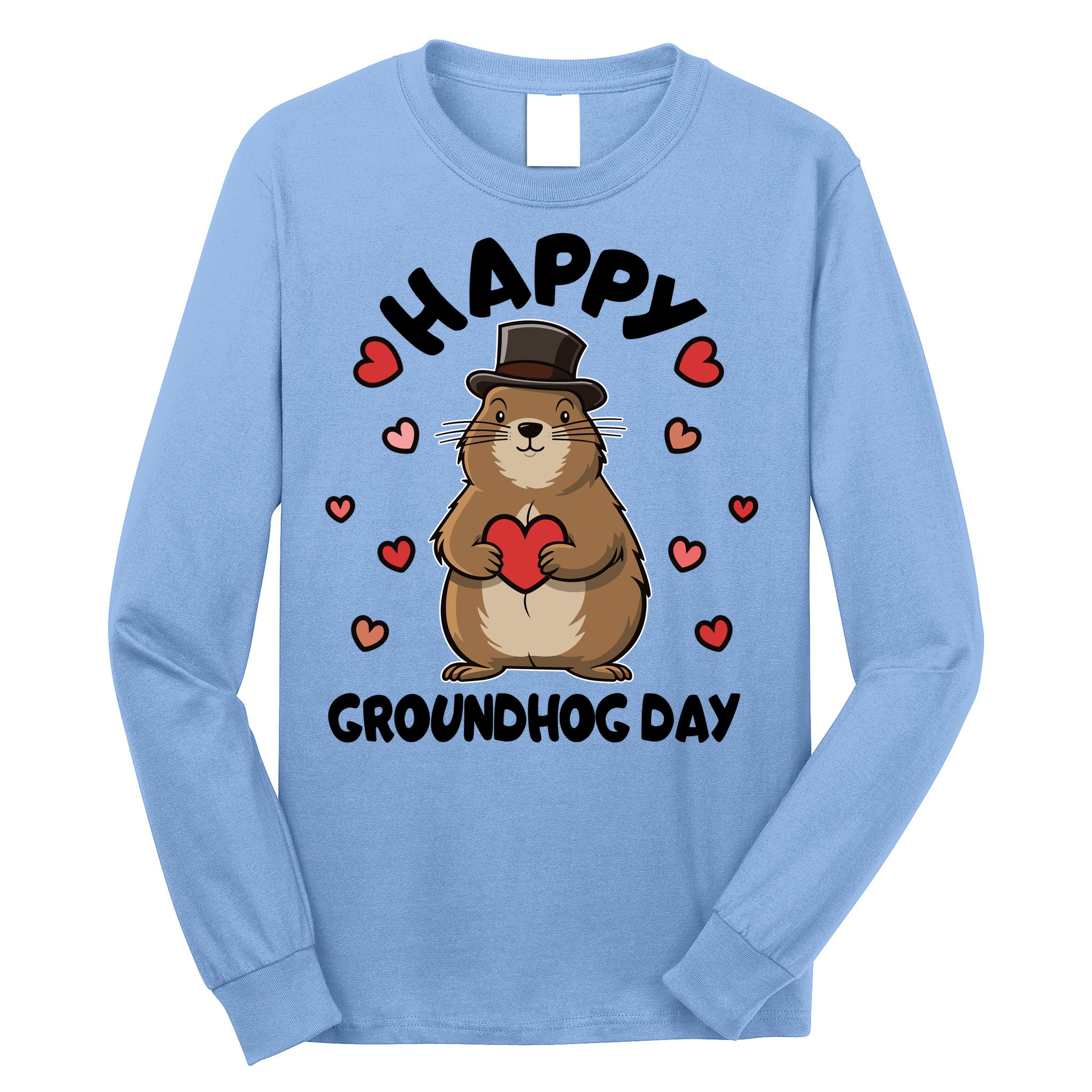 Happy Groundhog Day Punxsutawney Phil Long Sleeve Shirt