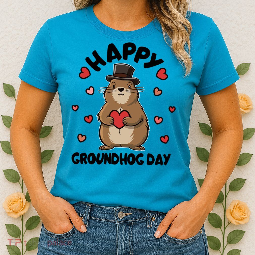 Happy Groundhog Day Punxsutawney Phil Womens T-Shirt
