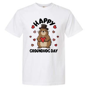 Happy Groundhog Day Punxsutawney Phil Garment-Dyed Heavyweight T-Shirt