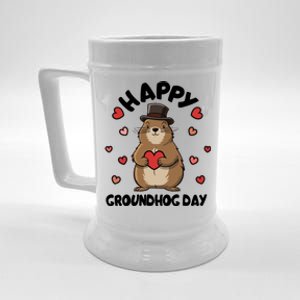 Happy Groundhog Day Punxsutawney Phil Beer Stein