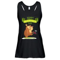 Happy Groundhog Day Funny Groundhog Day Ladies Essential Flowy Tank