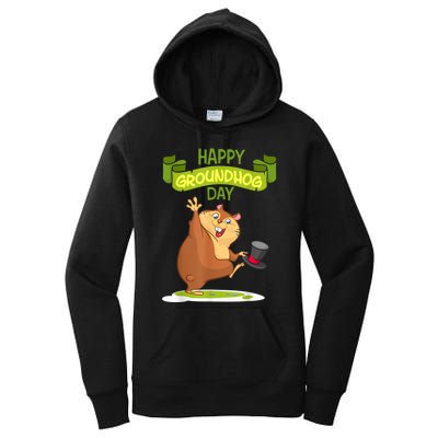 Happy Groundhog Day Funny Groundhog Day Women's Pullover Hoodie