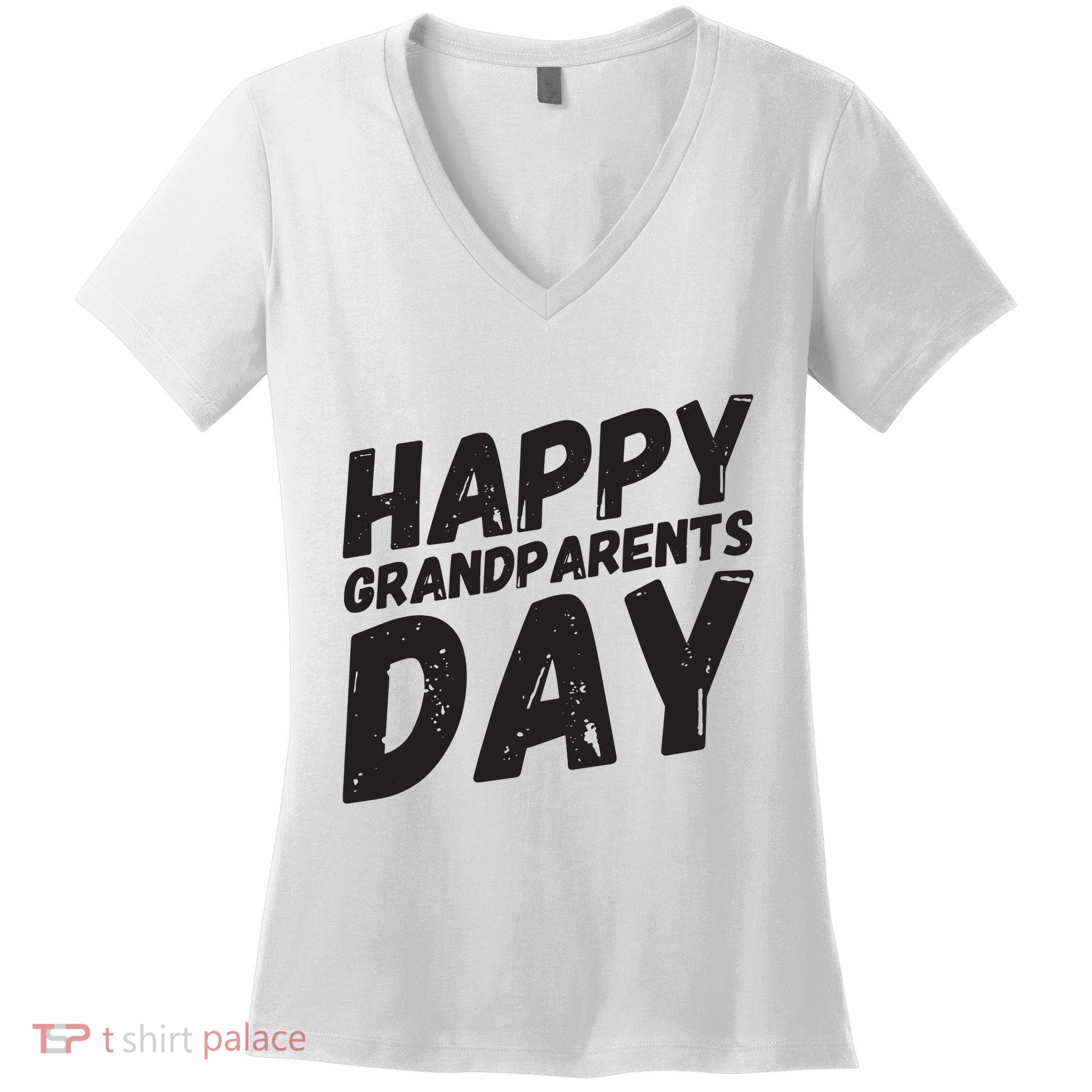 Happy Grandparents Day Gift And Present For All Women's V-Neck T-Shirt