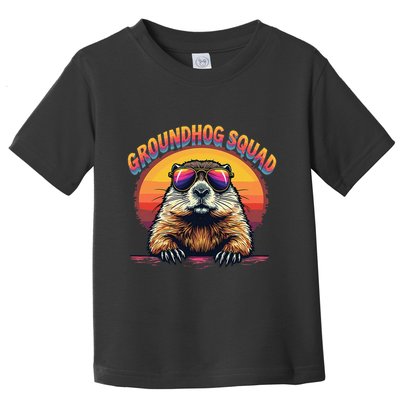 Happy Groundhog Day 2025 Funny Groundhog Squad Gift Toddler T-Shirt