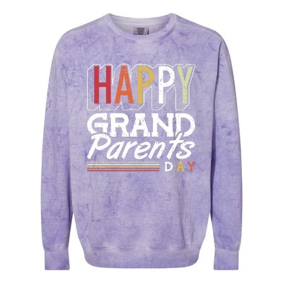 Happy Grandparents Day Grandparents Day Colorblast Crewneck Sweatshirt