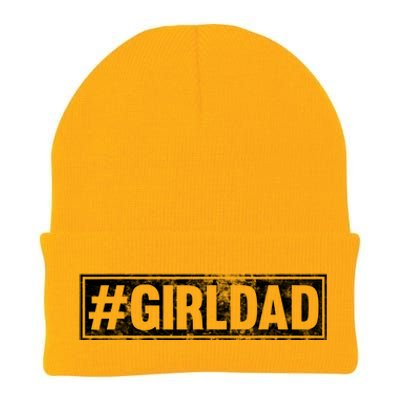 Hashtag Girl Dad Fathers Day Gift From Wife Or Daughter Knit Cap Winter Beanie