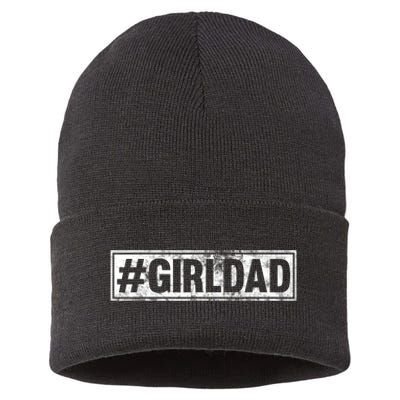 Hashtag Girl Dad Fathers Day Gift From Wife Or Daughter Sustainable Knit Beanie