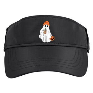 Halloween Ghost Drinking Coffee Ghost Ice Coffee Adult Drive Performance Visor