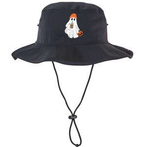 Halloween Ghost Drinking Coffee Ghost Ice Coffee Legacy Cool Fit Booney Bucket Hat