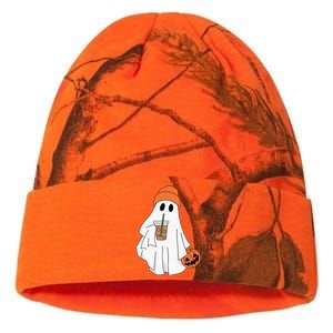 Halloween Ghost Drinking Coffee Ghost Ice Coffee Kati Licensed 12" Camo Beanie