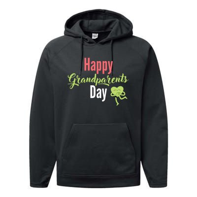 Happy Grandparents Day Performance Fleece Hoodie