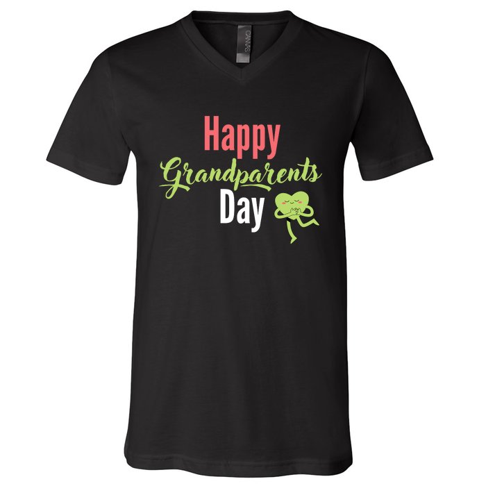 Happy Grandparents Day V-Neck T-Shirt