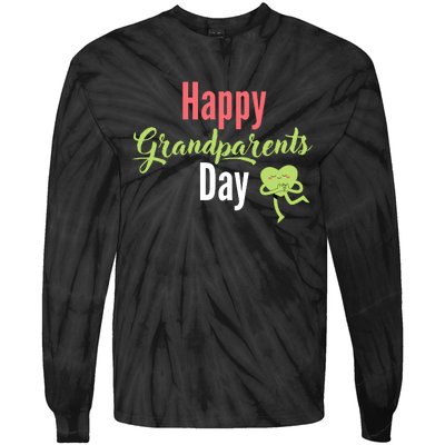 Happy Grandparents Day Tie-Dye Long Sleeve Shirt