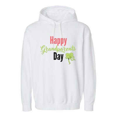 Happy Grandparents Day Garment-Dyed Fleece Hoodie