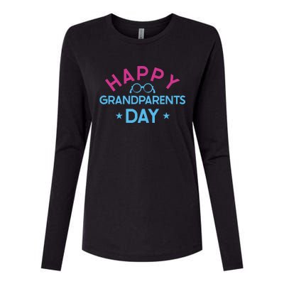 Happy Grandparents Day Celebration Graphic Womens Cotton Relaxed Long Sleeve T-Shirt