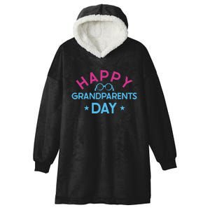 Happy Grandparents Day Celebration Graphic Hooded Wearable Blanket