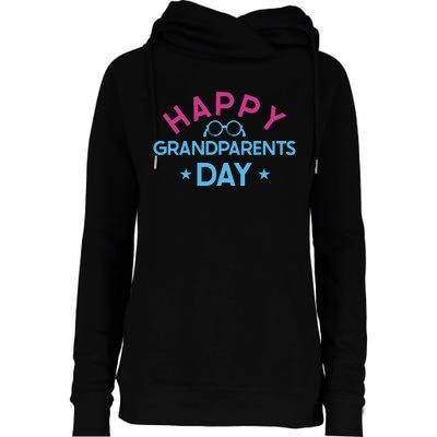 Happy Grandparents Day Celebration Graphic Womens Funnel Neck Pullover Hood