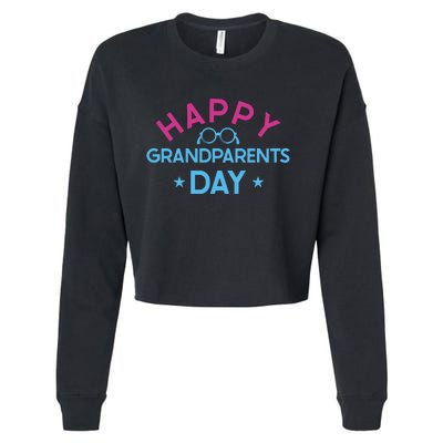 Happy Grandparents Day Celebration Graphic Cropped Pullover Crew