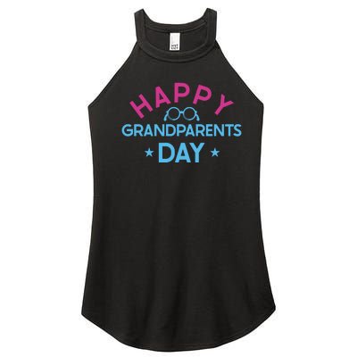 Happy Grandparents Day Celebration Graphic Women’s Perfect Tri Rocker Tank